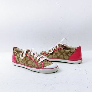 Coach Women's Low Rise Pink Sneakers Size 8.5B (Posh365)